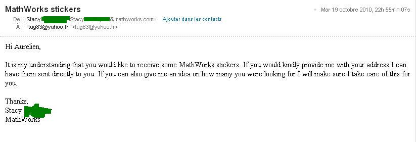 email stickers MATLAB